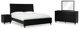 Danziar King Panel Bed, Dresser, Mirror and Nightstand
